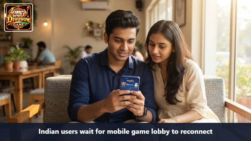 Indian users wait for mobile game lobby to reconnect