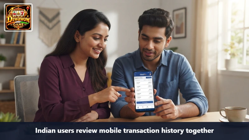 Indian users review mobile transaction history together